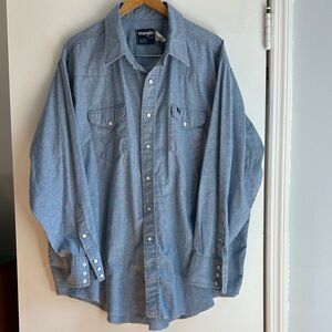 Wrangler Men's Light Blue Casual Shirt